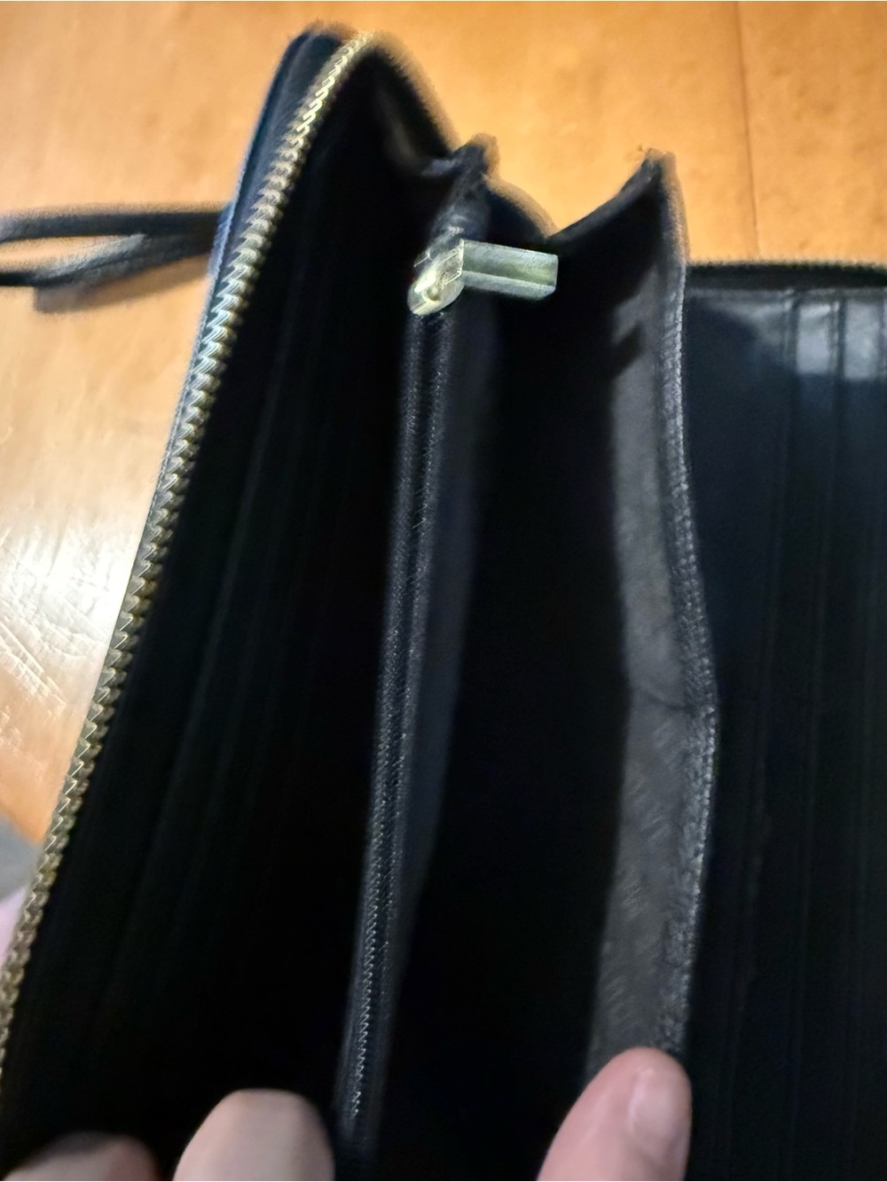 Steve Madden Black Zip-Around Wallet